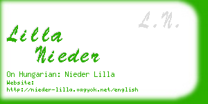lilla nieder business card